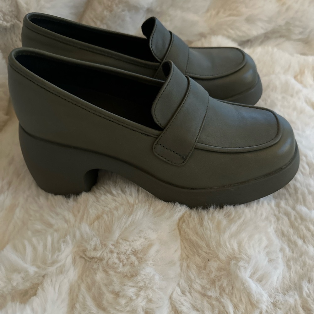 Camper dark green loafers